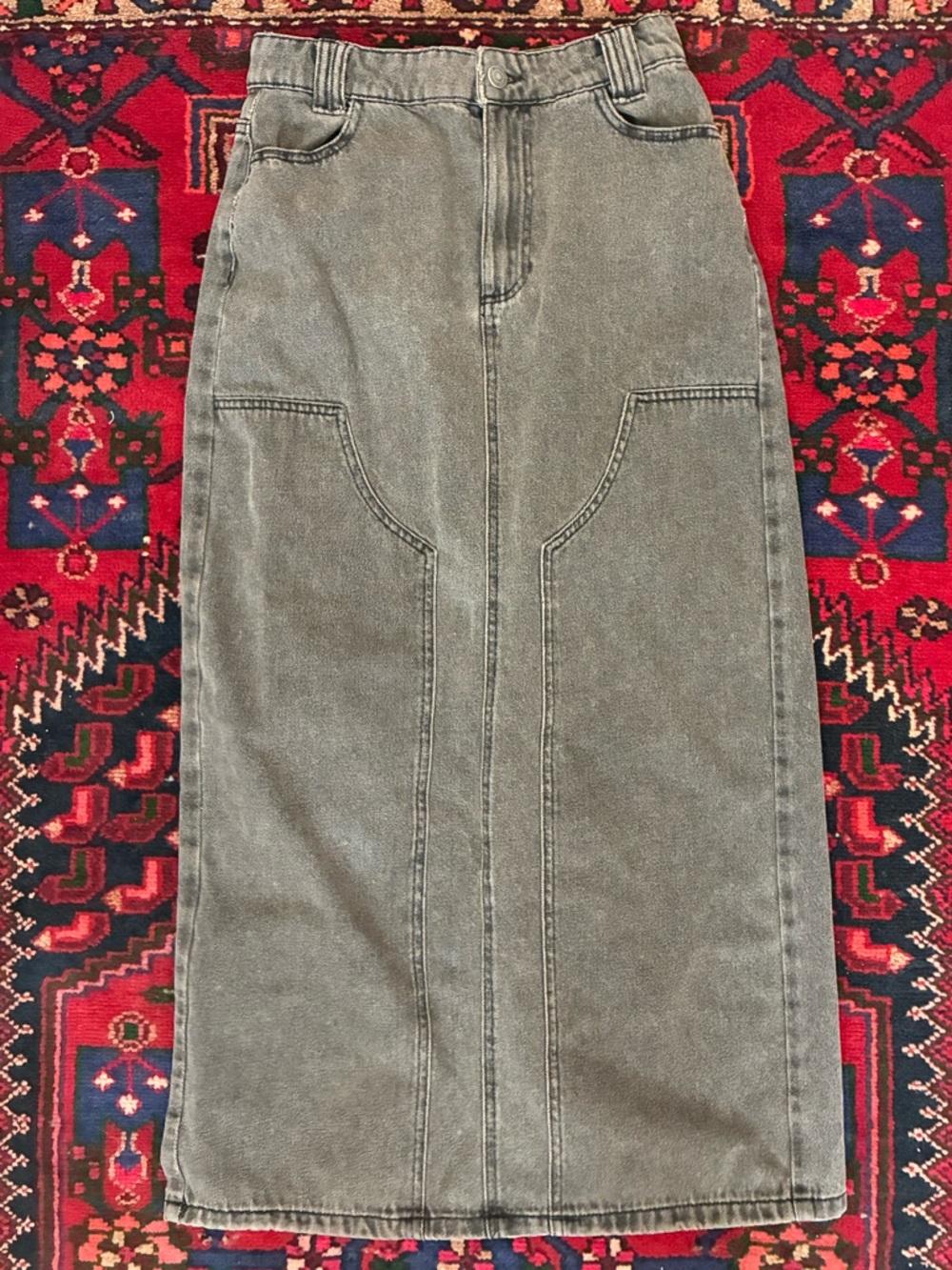 Stradivarius STR Denim Long Skirt 35” length
